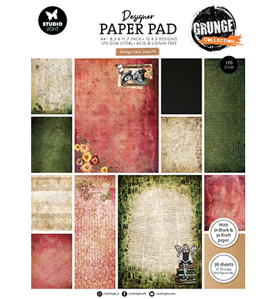 SL-GR-DPP400 - StudioLight - Background papers Grunge Collection nr. 400 - Design Paper Pad