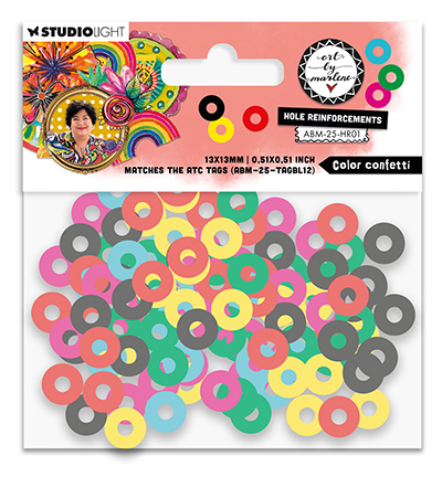 ABM-25-HR01 - Art by Marlene - Hole-reinforcements Color confetti Art By Marlene nr. 01 - Paper Tags ABM-25-HR01 - Art by Marlene - Hole-reinforcements Color confetti Art By Marlene nr. 01 - Paper Tags