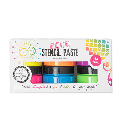ABM-25-PASTE08 - Art by Marlene - Stencil Paste Neon colors Art By Marlene 6x50 ML nr. 08 - 