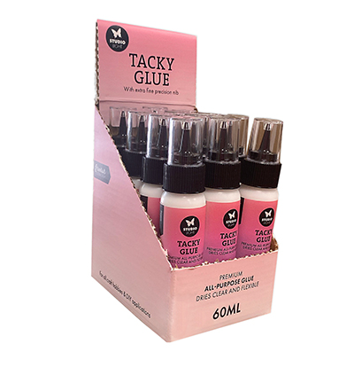 SL-ES-GLUE104 - StudioLight - Tacky Glue Display 12 X 60ML Essentials nr. 104 - 