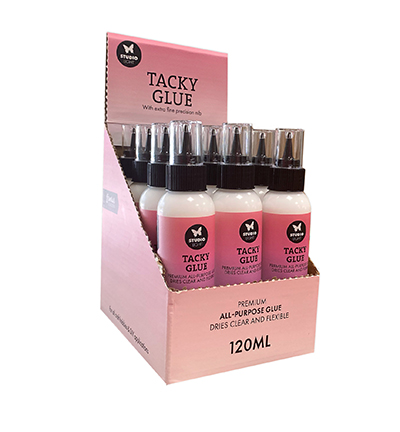 SL-ES-GLUE105 - StudioLight - Tacky Glue Display 12 X 120ML Essentials nr. 105 - 