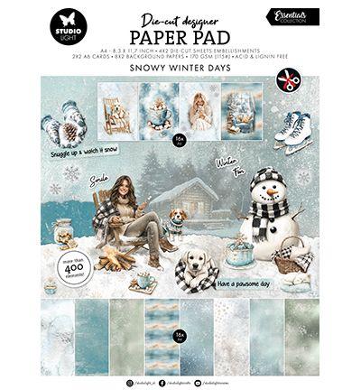 SL-ES-DCPP388 - StudioLight - Snowy Winter days Essentials nr. 388 - Design Paper Pad