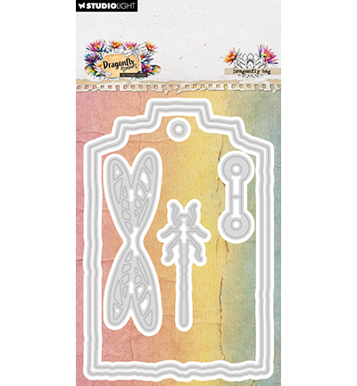 HE-DD-CD1065 - Hazel Eaton - Dragonfly tag Dragonfly Dreams nr. 1065 - Cadres, Etiquettes, Billets