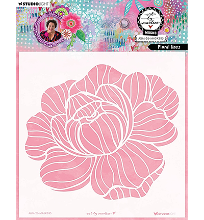 ABM-26-MASK385 - Art by Marlene - Floral lines Art by Marlene nr. 385 - 