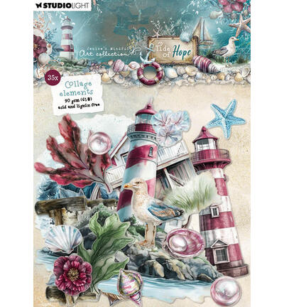 JMA-TH-PE53 - Jenine's - 35 Collage elements Tide of Hope nr. 53 - 