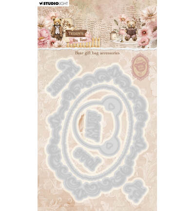 SL-TTT-CD1079 - StudioLight - Bear gift bag accesories Teddy's Tea Time nr. 1079 - 