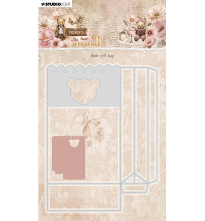 SL-TTT-CD1080 - StudioLight - Bear gift bag Teddy's Tea Time nr. 1080 - 