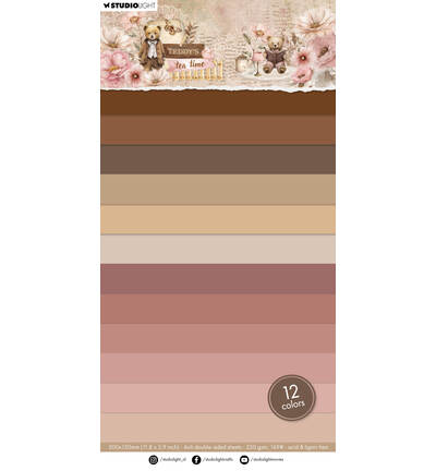 SL-TTT-UPP423 - StudioLight - 12 colors Teddy's Tea Time nr. 423 - 