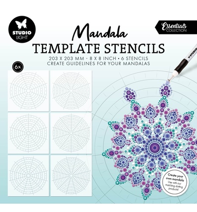 SL-ES-MASK399 - StudioLight - Mandala template stencils Essentials nr. 399 - 