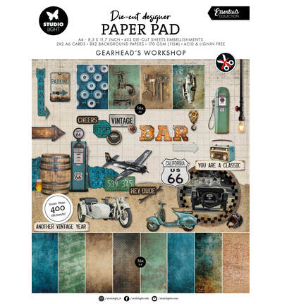 SL-ES-DCPP436 - StudioLight - SL Bloc Papier Die-Cut – Gearhead Workshop Essentials n° 436 - 