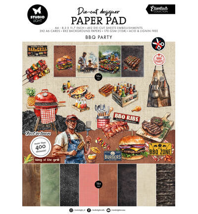 SL-ES-DCPP437 - StudioLight - SL Bloc Papier Die-Cut – BBQ Party Essentials n° 437 - 