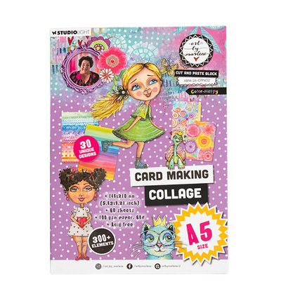ABM-26-CPP452 - Art by Marlene - ABM Bloc Papier Collage – Color Happy Art by Marlene n° 452 - 
