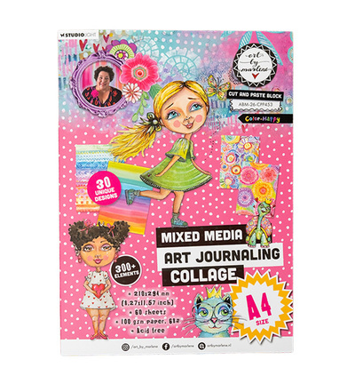 ABM-26-CPP453 - Art by Marlene - ABM Bloc Papier Collage – Color Happy Art by Marlene n° 453 - 