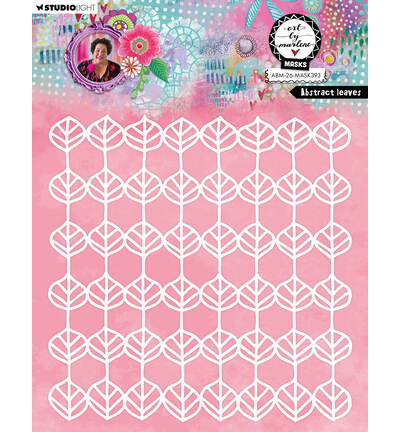 ABM-26-MASK393 - Art by Marlene - ABM Pochoir – Abstract Leaves Art by Marlene n° 393 - 