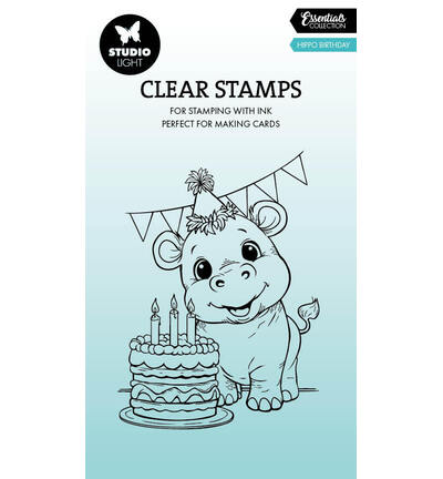 SL-ES-STAMP950 - StudioLight - SL Tampons Transparents – Hippo Birthday Essentials n° 950 - 