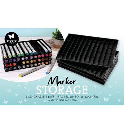 SL-TO-STOR15 - StudioLight - Storage trays 4 stackable trays, stores 48 markers - 