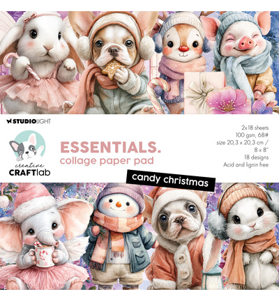 CCL-ES-CPP497 - CraftLab - CCL Bloc Papier Collage – Candy Christmas Essentials n° 497 - 