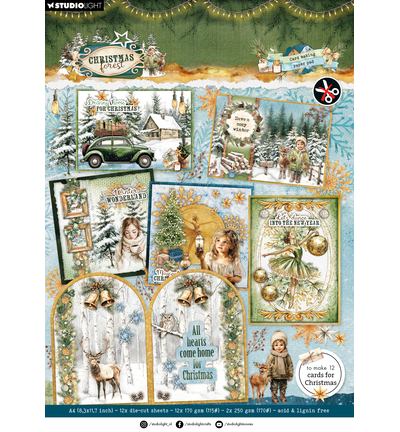 SL-CF-CMP40 - StudioLight - StudioLight Bloc Papier Cartes – Christmas Forest n° 40 - 