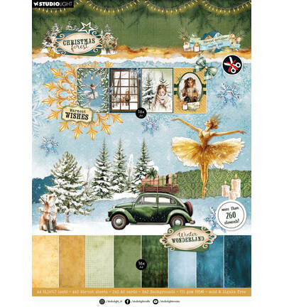 SL-CF-DCPP473 - StudioLight - StudioLight Bloc Papier Design Die-Cut – DIY Paper Christmas Forest n° 473 - 