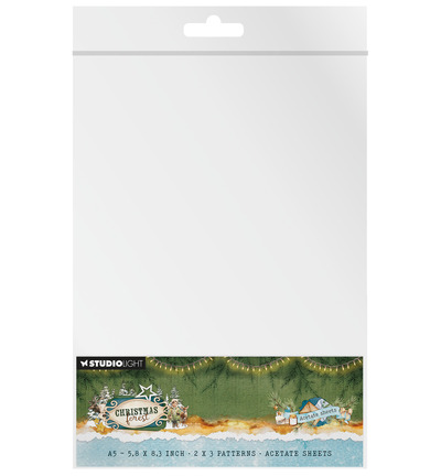 SL-CF-ACS22 - StudioLight - StudioLight Feuilles Acétate – Snow & Landscape Christmas Forest n° 22 - 