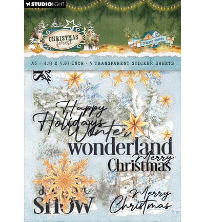 SL-CF-STIC81 - StudioLight - StudioLight Autocollants – Elements & Texts Christmas Forest n° 81 - 