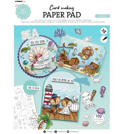 SL-SS-CMP43 - StudioLight - StudioLight Bloc Papier Cartes – Summer Sweet Stories n° 43 - 