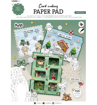 SL-SS-CMP44 - StudioLight - StudioLight Bloc Papier Cartes – Christmas Sweet Stories n° 44 - 