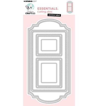 CCL-ES-CD1118 - StudioLight - CCL Dies – Slimline Label Essentials n° 1118 - Matrices CraftLab