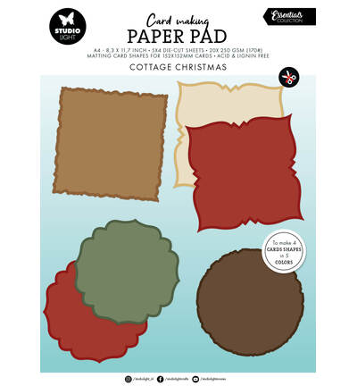 SL-ES-CMP39 - StudioLight - StudioLight Bloc Papier Cartes – Cottage Christmas n° 39 - Blocs cartes