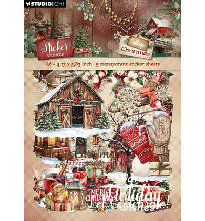 SL-CC-STIC82 - StudioLight - StudioLight Autocollants – Elements and Texts Cottage Christmas n° 82 - Autocollants
