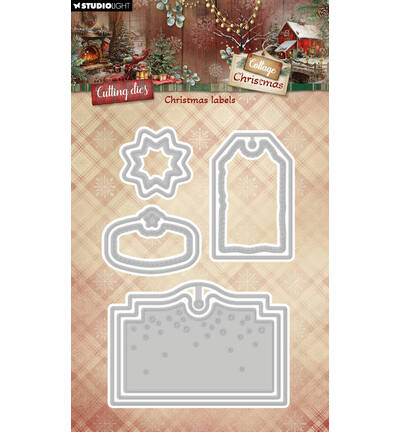 SL-CC-CD1115 - StudioLight - StudioLight Dies – Christmas Labels Cottage Christmas n° 1115 - Matrices Studio Light