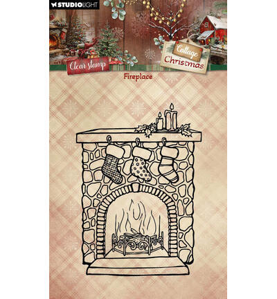 SL-CC-STAMP957 - StudioLight - StudioLight Tampons Transparents – Fireplace Cottage Christmas n° 957 - Tampons Studio Light