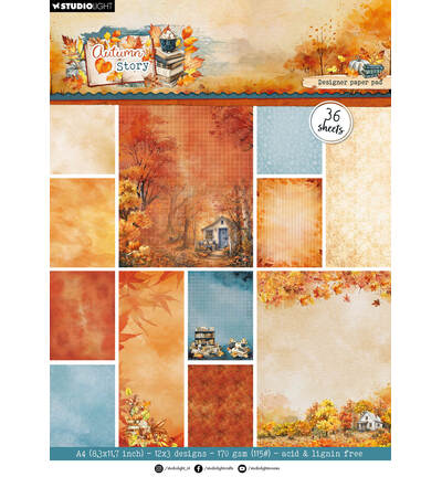 SL-AS-DPP500 - StudioLight - StudioLight Bloc Papier Design – Background Paper Autumn Story n° 500 - 