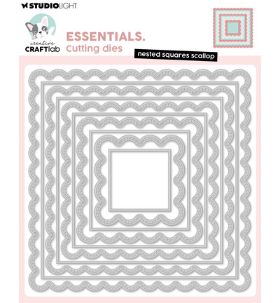CCL-ES-CD1126 - StudioLight - CCL Dies – Nested Squares Scallop Essentials n° 1126 - 