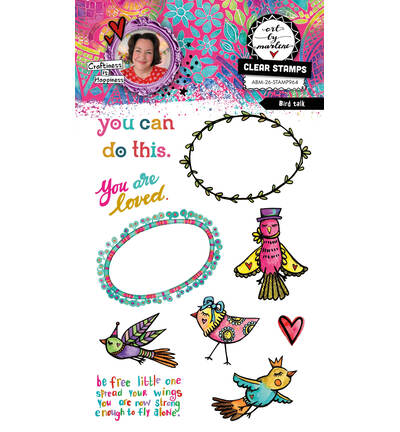 ABM-26-STAMP964 - StudioLight - ABM Tampons Transparents – Bird Talk Art by Marlene n° 964 - 