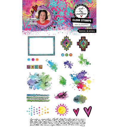 ABM-26-STAMP965 - StudioLight - ABM Tampons Transparents – Splatters & Patterns Art by Marlene n° 965 - 
