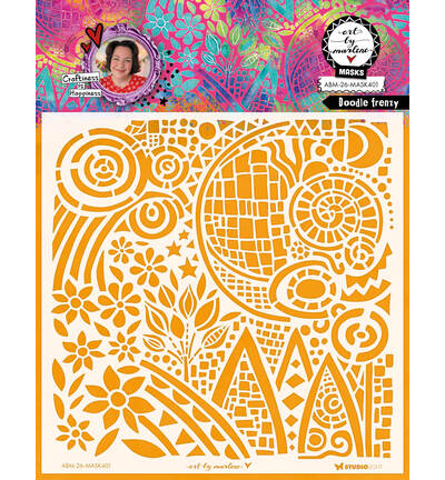 ABM-26-MASK401 - StudioLight - ABM Pochoir – Doodle Frenzy Art by Marlene n° 401 - 