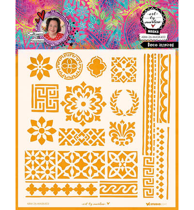 ABM-26-MASK403 - StudioLight - ABM Pochoir – Deco Inspired Art by Marlene n° 403 - 