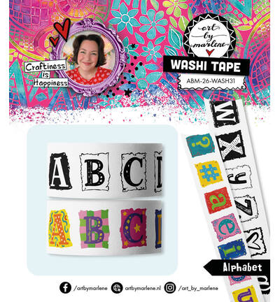 ABM-26-WASH31 - StudioLight - ABM Ruban Washi – Alphabet Art by Marlene n° 31 - 