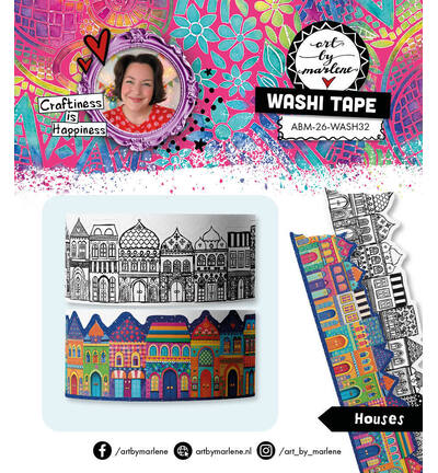 ABM-26-WASH32 - StudioLight - ABM Ruban Washi – Houses Art by Marlene n° 32 - 