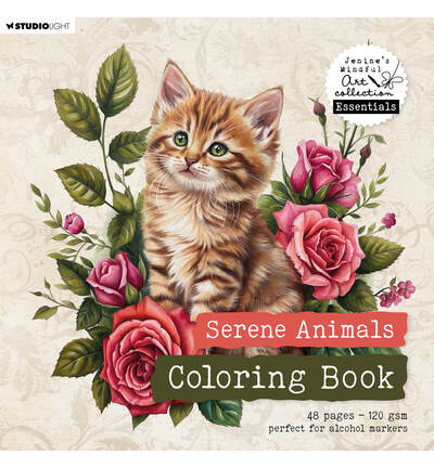 JMA-ES-CB19 - StudioLight - Jenine's Mindful Art Livre de coloriage – Serene Animals Essentials n° 19 - 