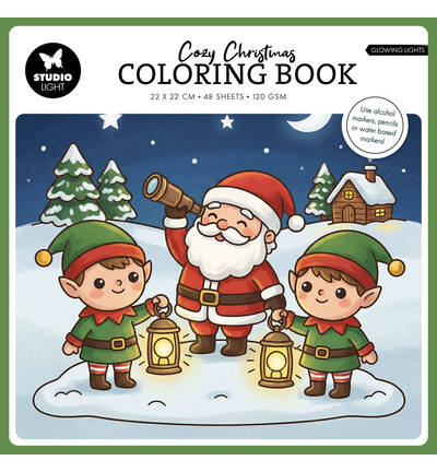 SL-ES-CB14 - StudioLight - StudioLight Livre de coloriage – Cozy Christmas Glowing Lights Essentials n° 14 - 