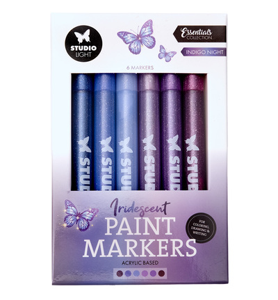 SL-CO-MARK65 - StudioLight - SL Iridescent Paint Markers Indigo Night Essentials n° 65 - Marqueurs & stylos SL-CO-MARK65 - StudioLight - SL Iridescent Paint Markers Indigo Night Essentials n° 65 - Marqueurs & stylos