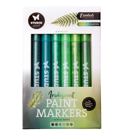 SL-CO-MARK67 - StudioLight - SL Iridescent Paint Markers Emerald Garden Essentials n° 67 - Marqueurs & stylos SL-CO-MARK67 - StudioLight - SL Iridescent Paint Markers Emerald Garden Essentials n° 67 - Marqueurs & stylos