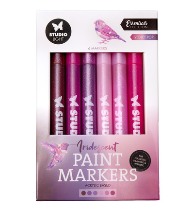 SL-CO-MARK68 - StudioLight - SL Iridescent Paint Markers Violet Pop Essentials n° 68 - Marqueurs & stylos SL-CO-MARK68 - StudioLight - SL Iridescent Paint Markers Violet Pop Essentials n° 68 - Marqueurs & stylos
