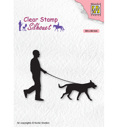 SIL070 - Nellie's Choice - Silhouette Men-things Man with dog - Men things
