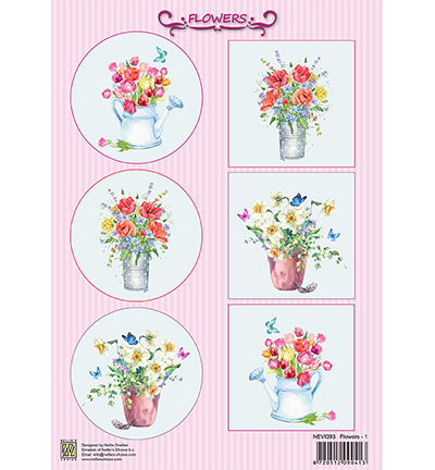 NEVI093 - Nellie's Choice - Flowers - Decoupage Sheet NEVI093 - Nellie's Choice - Flowers - Decoupage Sheet