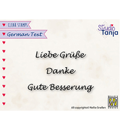 GTCS001 - Nellie's Choice - German Texts, Liebe grüsse, Danke, Gute Besserung - Tampons texte GTCS001 - Nellie's Choice - German Texts, Liebe grüsse, Danke, Gute Besserung - Tampons texte