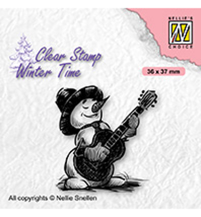 WT008 - Nellie's Choice - Snowman with guitar - 