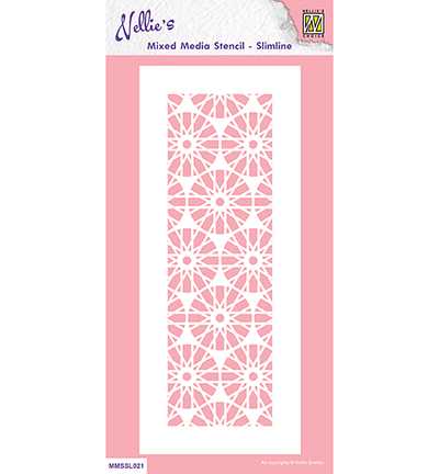 MMSSL021 - Nellie's Choice - Slim line stencils, Crystal - Mixed Media Stencils